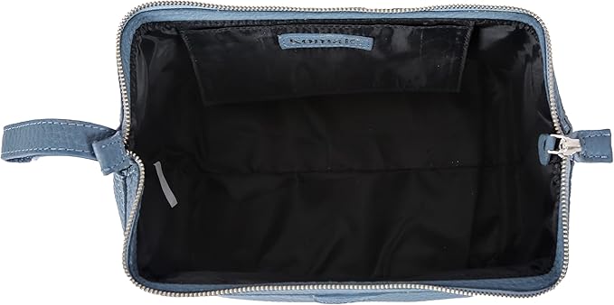 KomalC Premium Buffalo Leather Toiletry Bag for Men & Women With Water resistant Lining, Grooming Travel Pouch, Unisex Wash Bag for Toiletries, Gifts for Men and Women