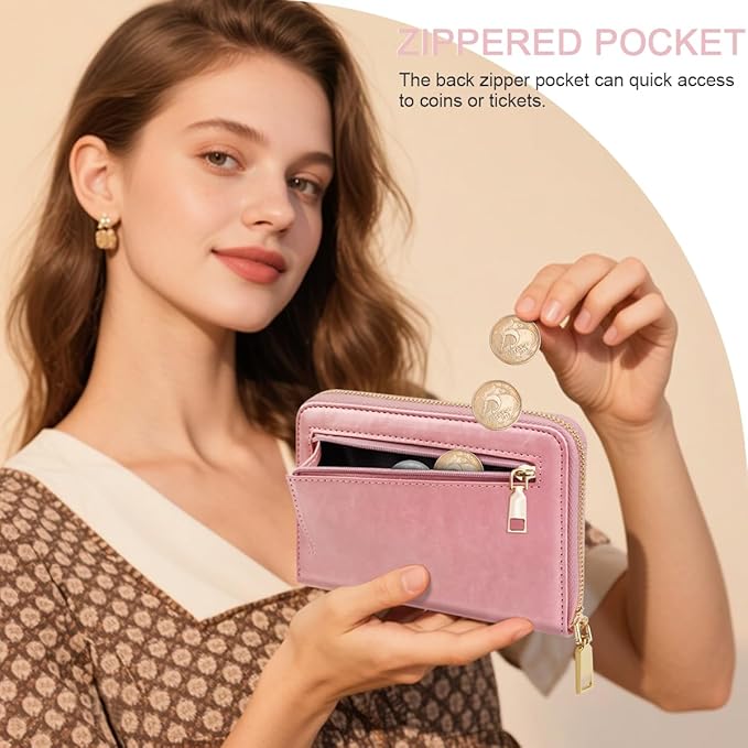 Passport Holder for Travel Personalized Passport Holder Initial Letter Rose Flower RFID Blocking Travel Wallets Credit Cards Holder for Women Men, Pink D