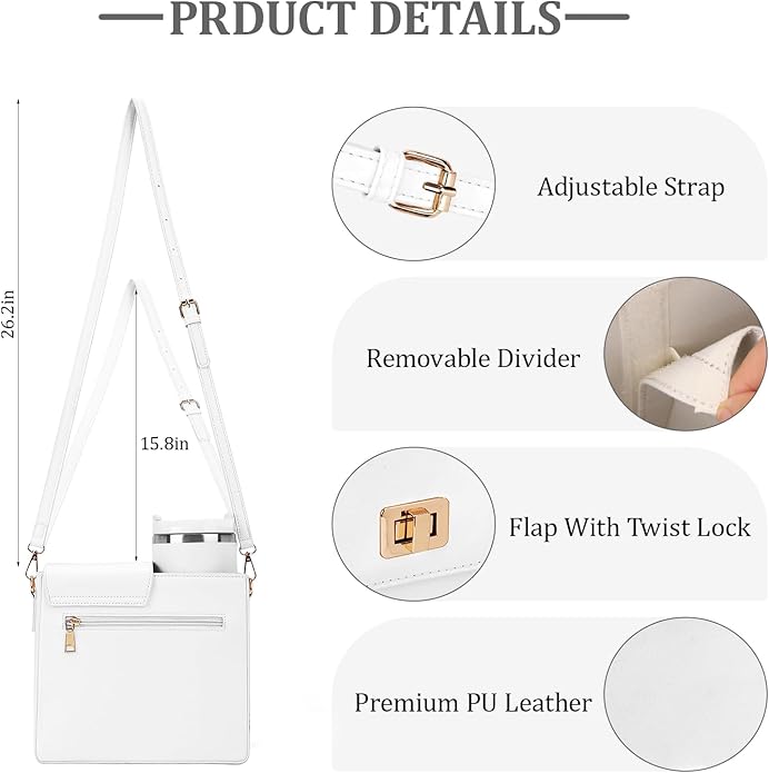 Stanley Purse Cup Holder Bag- Outdoor Portable Crossbody Bag for Stanley Cup Tumbler Purse