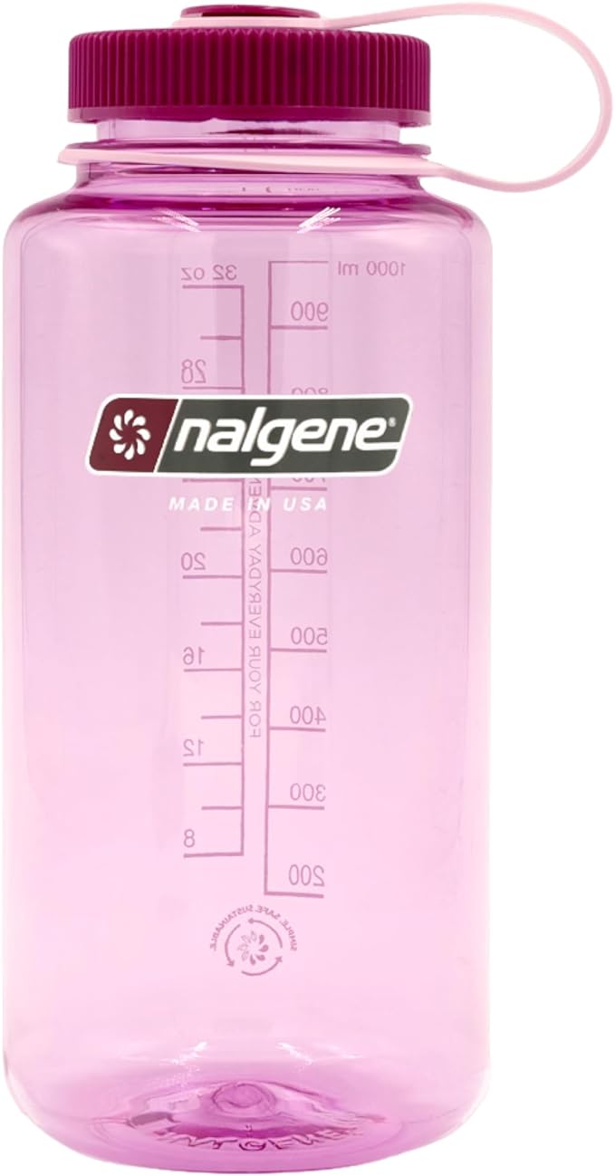 Nalgene 32 oz Wide Mouth Water Bottle | BPA-Free, Durable & Leak Proof, Lightweight Bottle for Hiking & Gym, Work & Travel
