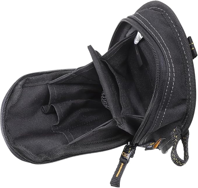 CLC Custom Leathercraft 1504 Multi-Purpose Carry-All Tool Pouch, 9-Pocket,Black,Small