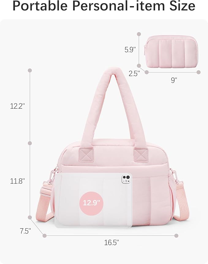 oscaurt Gym Bag for Women Lightweight Duffle Bag for Travel with Toiletry Pouch Water Resistant Carry On Weekender Overnight Duffel
