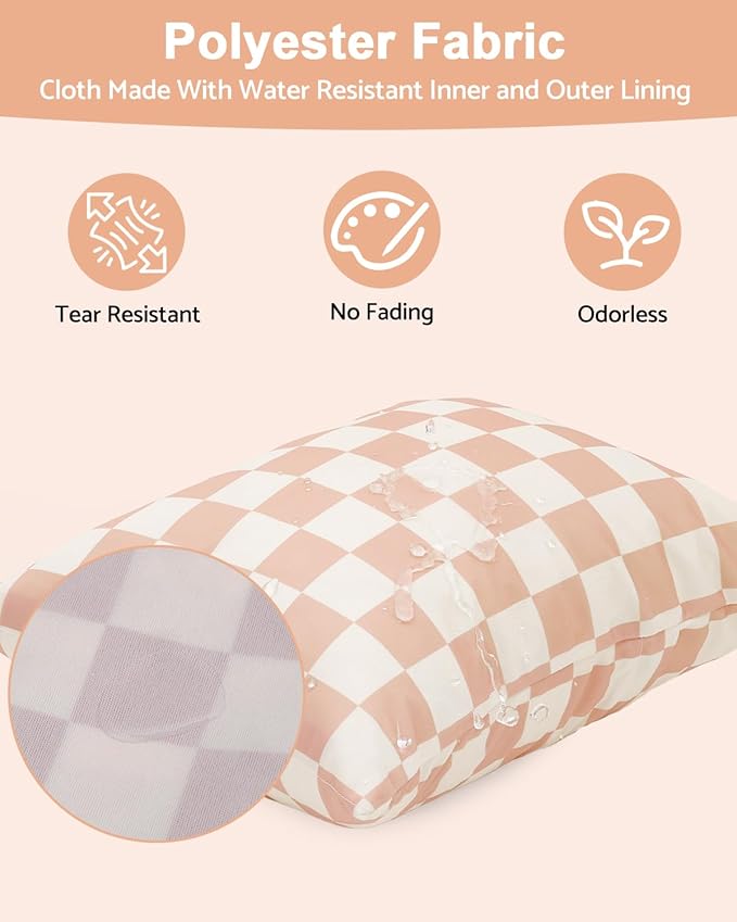 ALVABABY 3 pcs Cloth Diaper Wet Dry Bags Waterproof Reusable with Two Zippered Pockets Travel Beach Pool Daycare Soiled Baby Items Yoga Gym Bag for Swimsuits or Wet Clothes Small Medium Large 3L-SML15