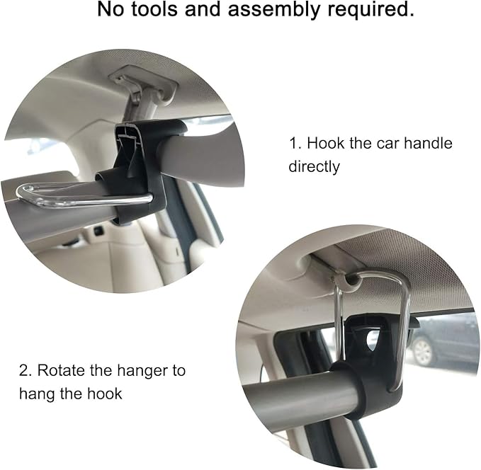 Beinhome Rubber Car Clothes Hanger Bar, Expandable Heavy Duty Car Clothes Rack- Adjustable 35 to 63 inches, Suitable for Sedans, SUV, Truck, Most Vehicles, Black