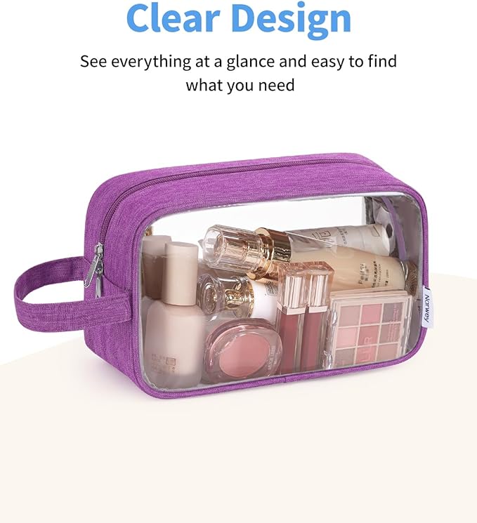Narwey Travel Toiletry Bag for Women Traveling Dopp Kit Men Travel Bag for Toiletries Cosmetic Bag Makeup Bag Medicine Bag for Traveling