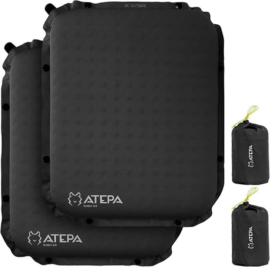 ATEPA Inflatable Seat Cushion, Self-Inflating Portable Stadium Airplane Travel Foam Cushion Pad for Camping, Sports Events, Outdoor