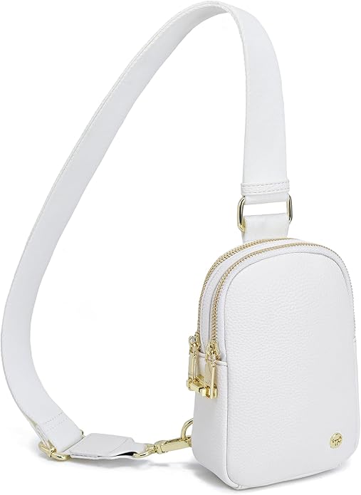 INICAT Anti Theft Crossbody Bag for Women, Small RFID Blocking Sling Purse with Zipper Lock for Travel, Vegan Leather