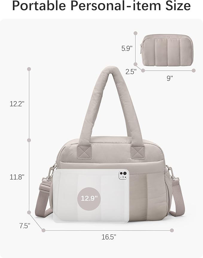 oscaurt Gym Bag for Women Lightweight Duffle Bag for Travel with Toiletry Pouch Water Resistant Carry On Weekender Overnight Duffel