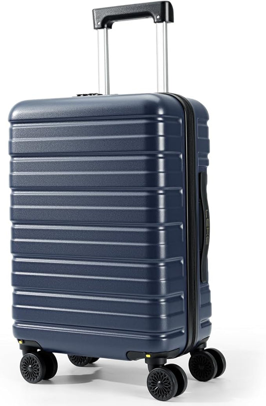 Lekesky Carry On Luggage 22x14x9 Airline Approved, 20 Inch Hard Shell Suitcase with TSA Lock, Lightweight Spinner Wheels Durable ABS Carry-On for Travel Weekend Trips Men Women, Blue
