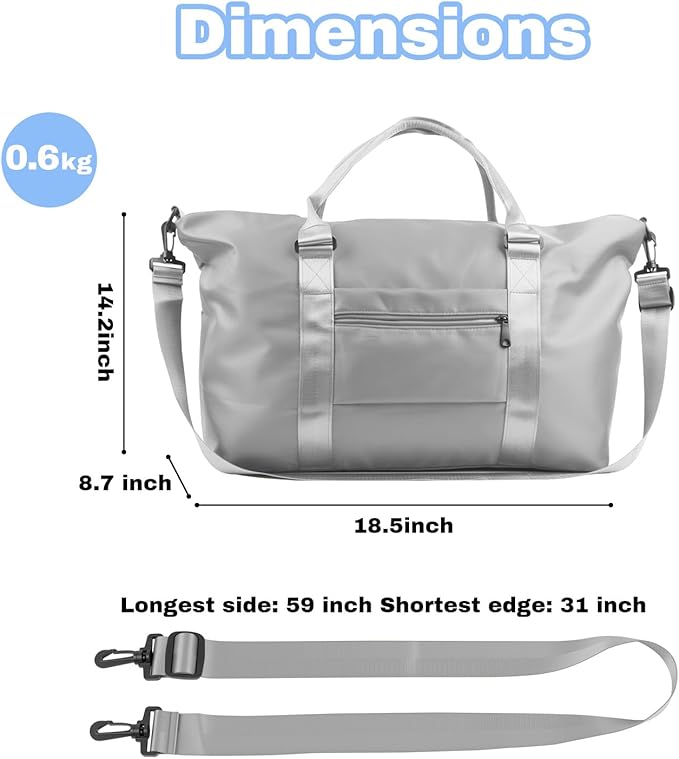 Weekender Duffel Bags for Women， Travel Totes Bag for Airplane Essentials, Overnight Bags for Women with Trolley Sleeve, Large Carry On Hospital Bag for Labor and Delivery, Sport, Gym