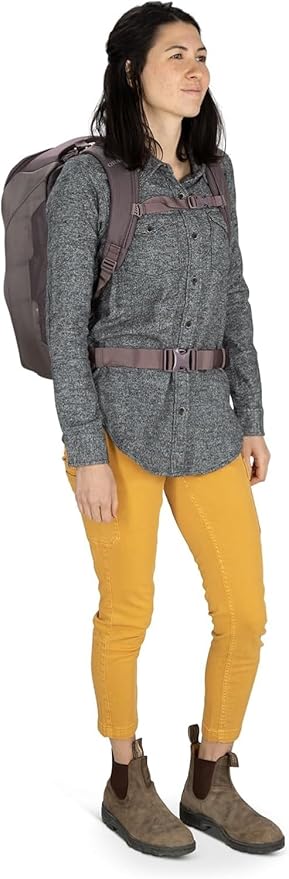 Osprey Sojourn Porter 30L Travel Backpack - Carry-On Compliant Luggage with StraightJacket Compression and Padded Laptop Sleeve - Durable Pack for International or Urban Travel, Koseret Green