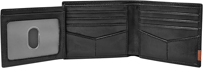Fossil Men's Everett Leather Bifold with Flip ID Wallet