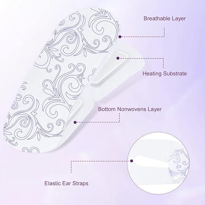 XPCARE 24 Pack Steam Eye Masks for Dry Eyes, Self Heated Steam Warm Eye Mask, Disposable Heated Eye Mask for Dark Circles, Puffy Eyes, Relief Stress Eye Fatigue（Lavender）