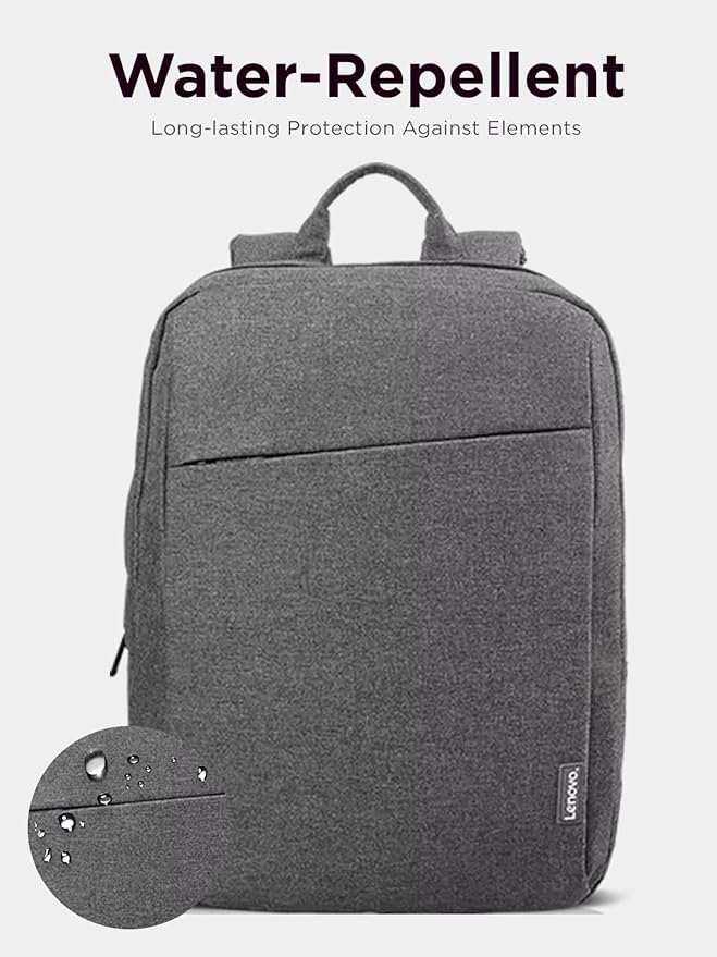 Lenovo Casual Laptop Backpack B210 - 15.6 inch - Padded Laptop/Tablet Compartment - Durable and Water-Repellent Fabric - Lightweight - Grey