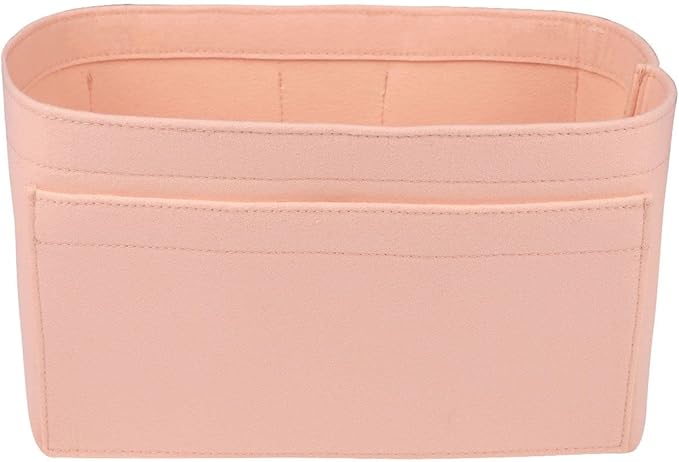 ZTUJO Purse Organizer Insert, Felt Bag Organizer For Handbag Purse Organizer,13 Colors, 6 Size (Small, Brush Pink)