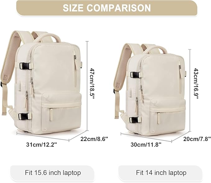 WONHOX Large Travel Backpack Carry on Flight Approved Laptop Work Business Backpack for Women Men Mochila de Viaje