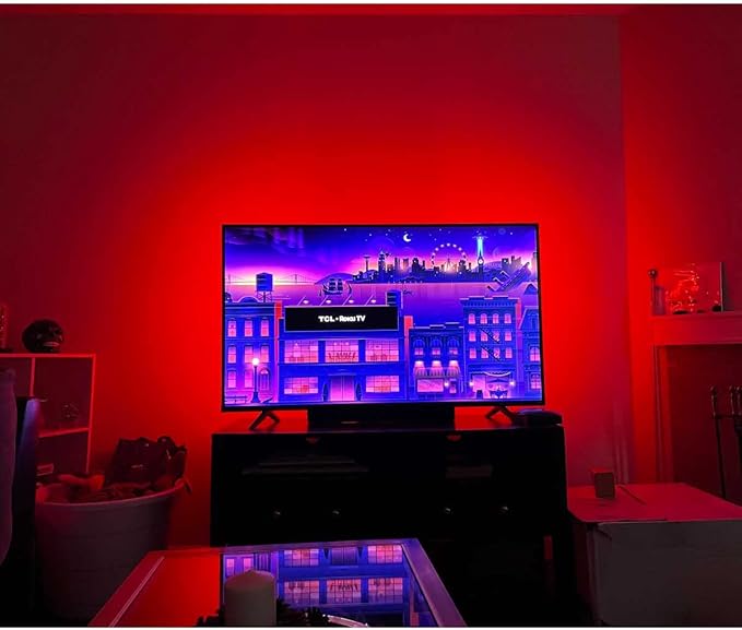 LED Strip Lights for 85 90 95 inches TV USB Powered TV Backlight Lights Kit | with RF Remote Cover All 4 Sides Behind TV Lights Movie Game Room Decor Mood Lighting for Monitor Smart TV Reduces Eye Strain