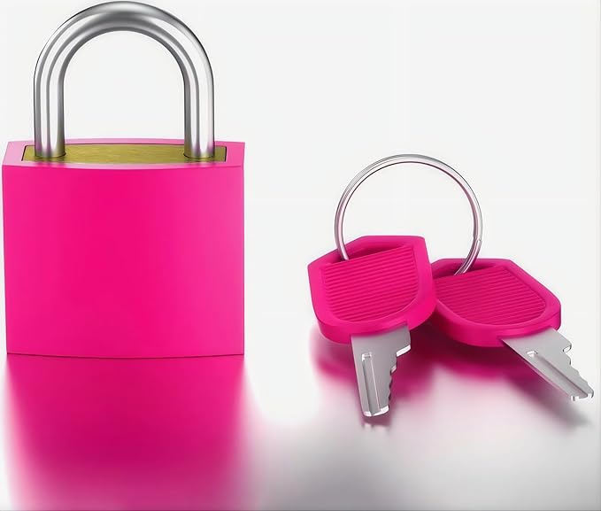5 Pcs Suitcase Locks with Keys, Small Padlock with Key, Luggage Padlocks, Mini Keyed Padlock for Travel Bags, School Gym Locker, Toolbox - 23mm (Colorful)