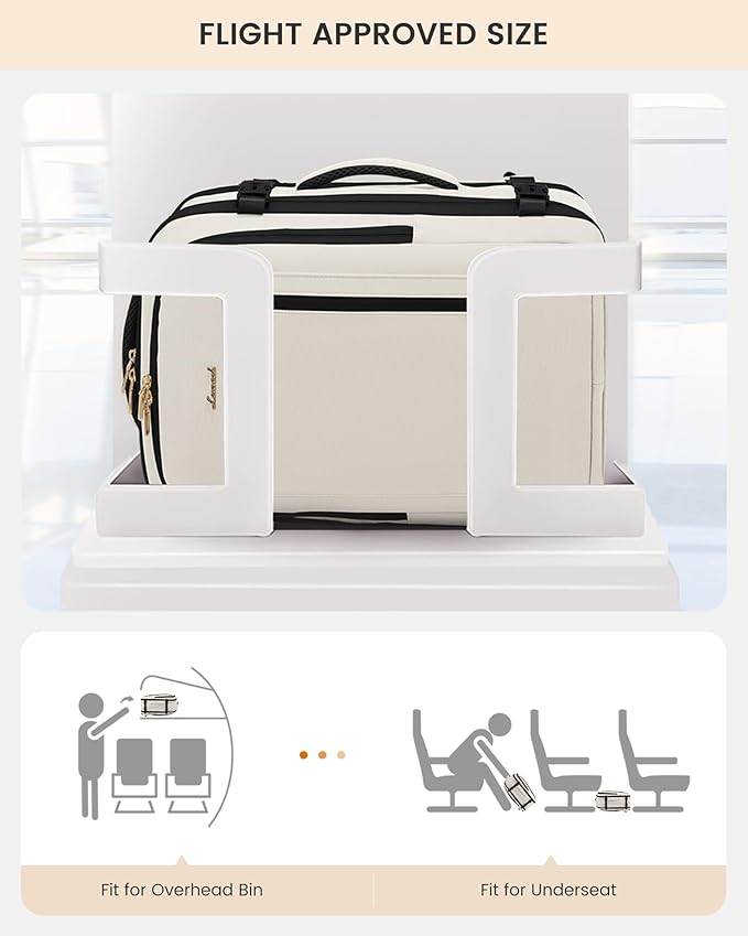 LOVEVOOK Travel Backpack For Women & Men with Waist Strap,40L Waterproof Carry On Backpack Luggage Travel Essentials Flight Approved,TSA Personal ltem Travel Bag Weekender Daypack with 3 Packing Cubes