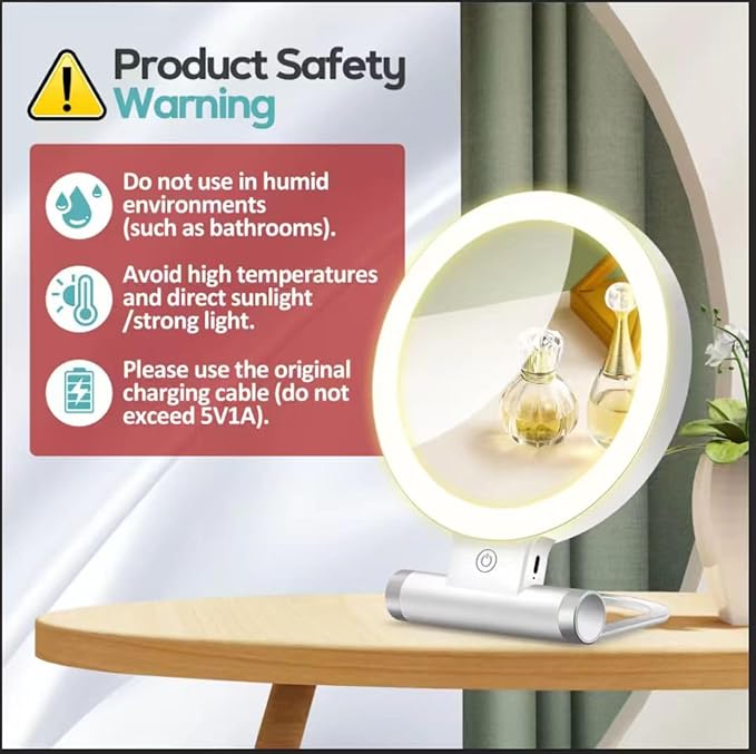 B Beauty Planet Magnifying Mirror with Light 30X, Double-Sided 1X/ 30X Magnifying Makeup Mirror with Tweezer, 2000mAh 3 Colour Modes with Adjustable Brightness,Foldable Travel Mirror(9" L x 7" W)