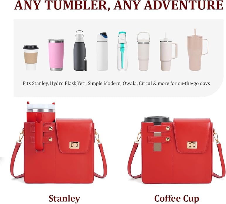 Stanley Purse Cup Holder Bag- Outdoor Portable Crossbody Bag for Stanley Cup Tumbler Purse