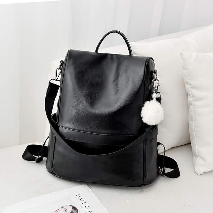 CHERUTY Women Backpack Purse PU Leather Anti-theft Casual Shoulder Bag Fashion Ladies Satchel Bags