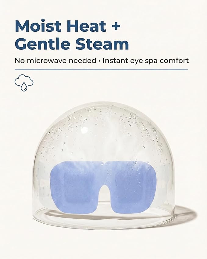 10 Packs Self Heating Steam Eye Mask: Warm Eye Compress for Dry Eyes, Stye Eye Treatment - Disposable Moist Heated Sleep Mask for Tired Eyes & Headache Relief - Ideal for Travel & Spa Gift(Unscented)