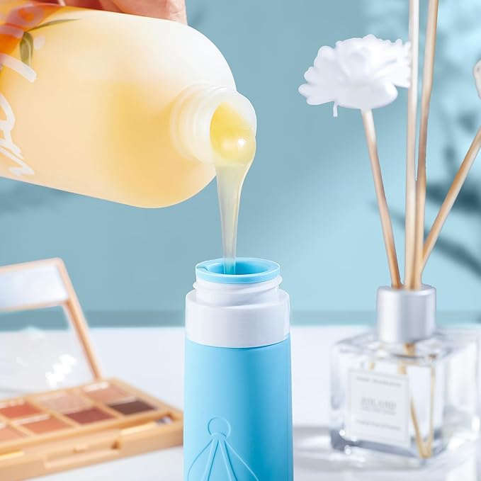 INSFIT Travel Bottles for Toiletries, TSA Approved 3oz Travel Size Toiletries, BPA Free Leak Proof Squeezable Silicone Tubes Travel Essentials for Shampoo Conditioner Lotion Soap