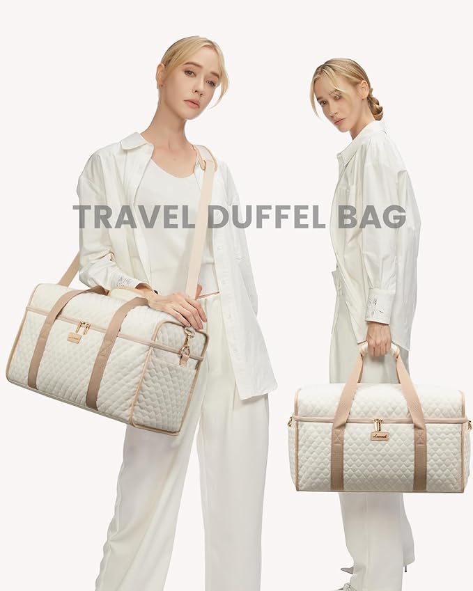 LOVEVOOK Travel Duffle Bag - Weekender & Overnight Bag with Toiletry & Wet Pocket, Carry-On Size, 3pc Set