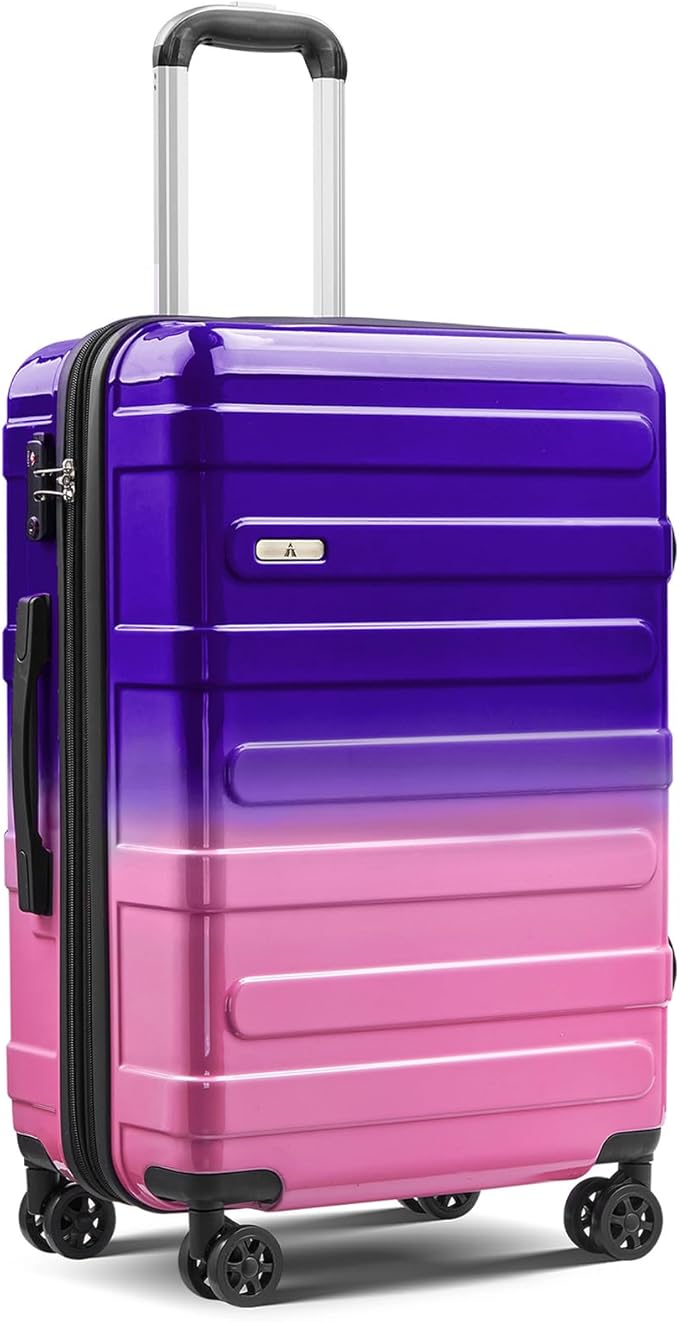 24inch Luggage with Spinner Wheels, Lightweight PC+ABS Hard Shell Suitcases, Expandbale Storage & TSA Aprovel Lock