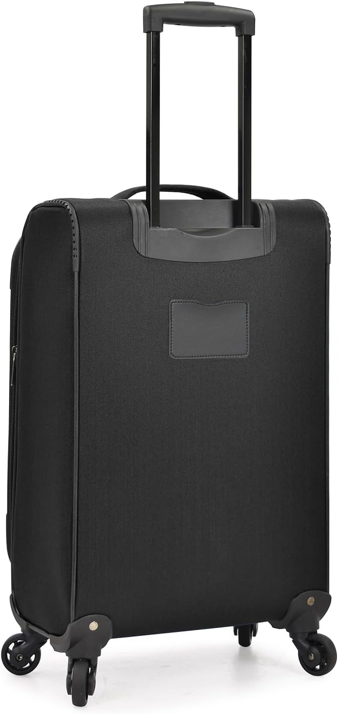 U.S. Traveler Aviron Bay Expandable Softside Luggage with Spinner Wheels, Black, 2-Piece Set