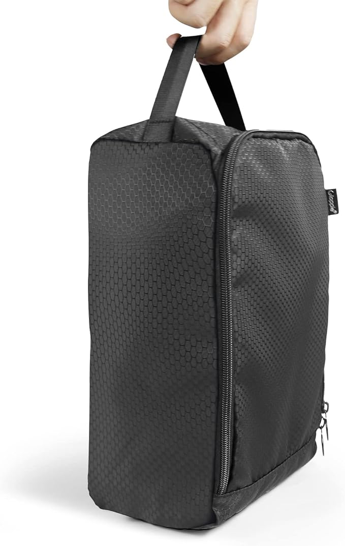 Gloppie Shoe Bags for Travel - Portable Shoes Storage Bag, Shoe Pouch, Shoe Packing Cubes for Men Women - Black