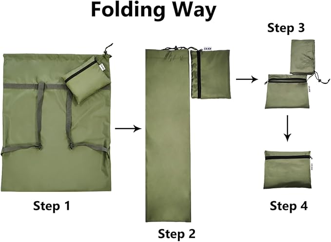 2 Pack Laundry Bag Backpack, 27” x 34”Sturdy Laundry Bag with Shoulder Straps Drawstring Closure Heavy Duty Foldable Laundry Backpack for College, Travel, Laundromat, Apartment (Army Green)