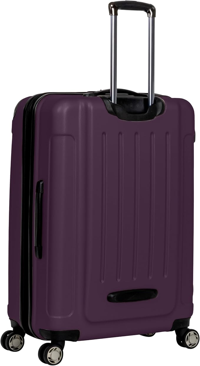 Kenneth Cole REACTION Renegade Luggage Expandable 8-Wheel Spinner Lightweight Hardside Suitcase, Midnight Plum, 3-Piece Set (20"/24"/28")