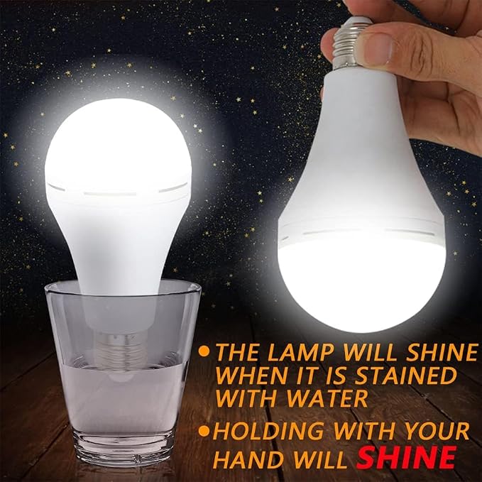 8-Pack Rechargeable Emergency 15W LED Light Bulb,Battery LED Bulbs Light 150W Equivalent for Power Outage Camping Outdoor Activity Hurricane 6000K E26 Base Emergency Lighting Bulb