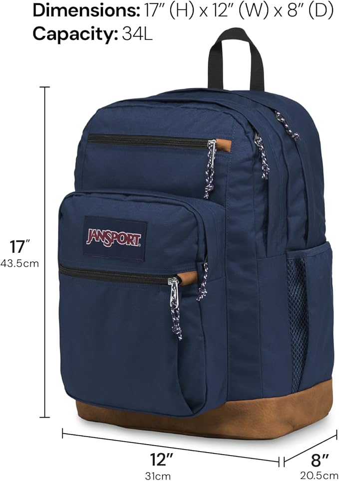 JanSport Cool Backpack with 15-inch Laptop Sleeve, Large Computer Bag Rucksack with 2 Compartments, Ergonomic Straps, Electric Bolts