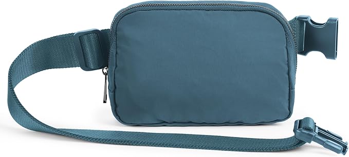ODODOS Unisex Mini Belt Bag with Adjustable Strap Small Fanny Pack for Workout Running Traveling Hiking, Blue
