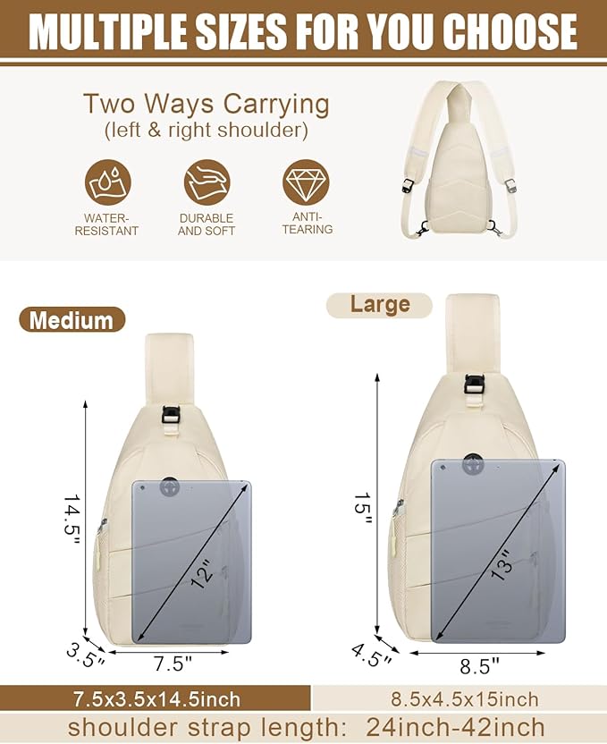 Crossbody Bags for Women Men Trendy Sling Bag Backpack Casual Chest Bag with Convertible Shoulder Strap