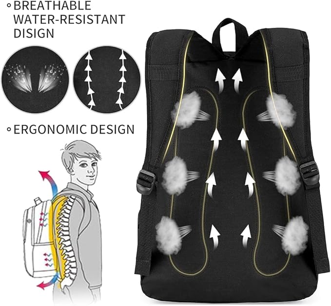rickyh style School Backpack Travel Bag for Men & Women Lightweight College Back Pack with Laptop Compartmen