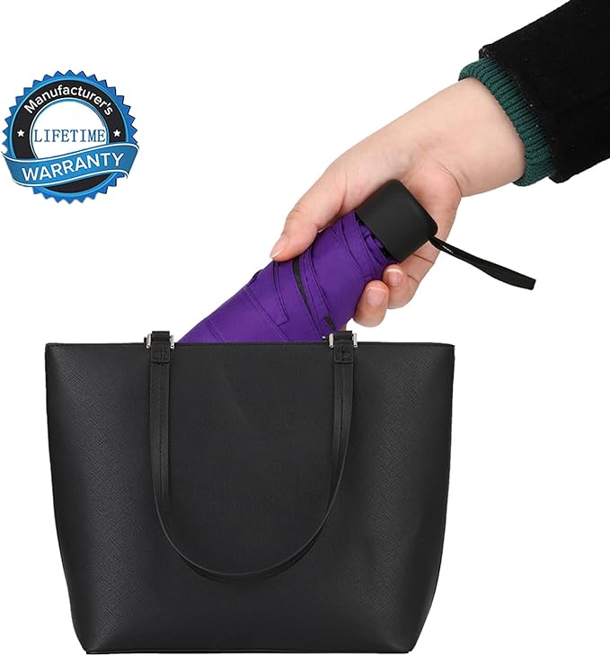 GAOYAING Small Mini Umbrella with Case Light Compact Design Perfect for Travel Lightweight Portable Parasol Outdoor Sun&Rain Umbrellas 34 Inches