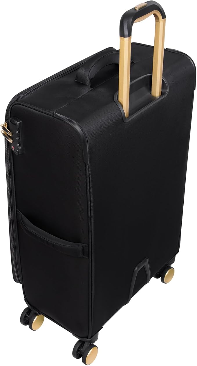 It Luggage Glimmering 28" Softside Checked 8 Wheel Expandable Spinner, Black