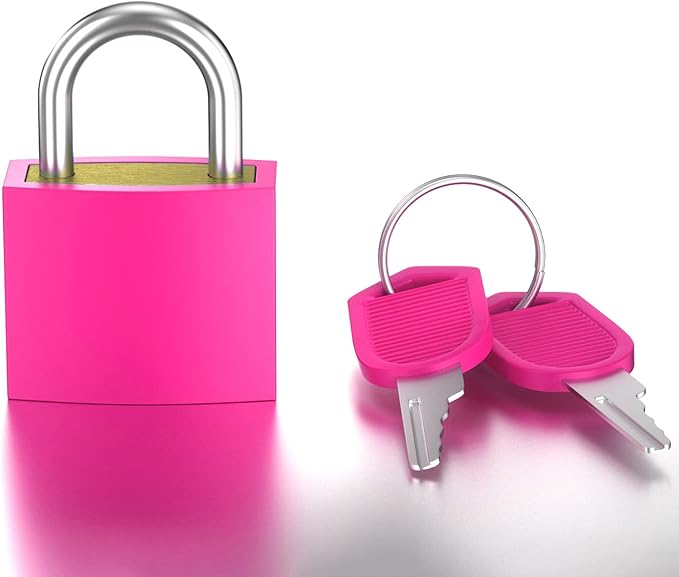 10 Pcs Suitcase Locks with Keys, Small Padlock with Key, Luggage Padlocks, Mini Keyed Padlock for Travel Bags, School Gym Locker, Toolbox - 23mm (Colorful)