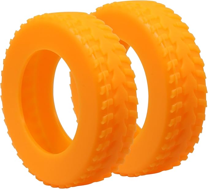 Hordion 8PCS Luggage Wheel Covers, Silicone Wheel Protector Covers Anti Scratch Noise Reduction Carry On/Travel Suitcase Wheel Protector for Luggage Suitcases Office Chair Caster Wheels, Orange