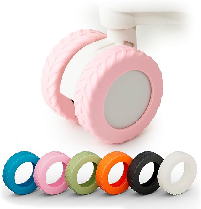 Luggage Wheel Covers suitcase wheel covers Luggage Wheel Protector Covers for 2.1-2.4 inchs 8 Spinner Wheel Suitcases (8, pink)