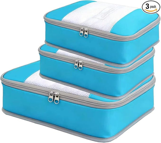 Packing Cubes for 24" Suitcase Travel Luggage Organizers - Travel Organizer Bags Luggage Clothes Accessories Storage Carry on Suitcase Packing Pouches Bag For Men Women Kids 1/2X1PACK+1/4X2PACK