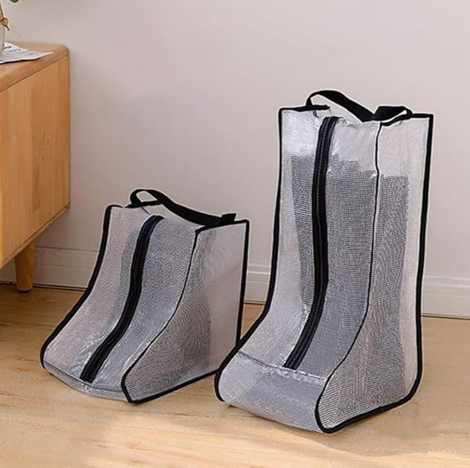 Portable 2 Pack Boots Storage,Tall Boots Storage/Protector Bag,Black Portable waterproof storage bags are used for travel storage,under the bed,wardrobe, shoe cabinet and other home storage