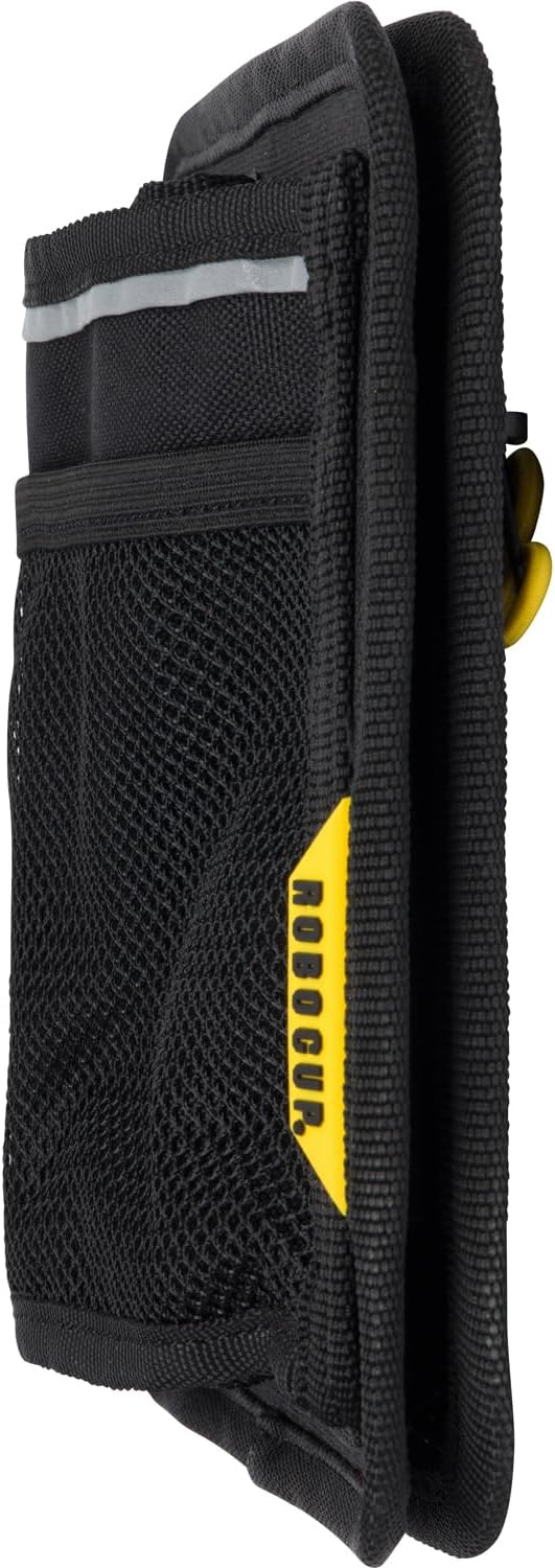ROBOCUP Travel-Friendly Foldable Dual Drink Holder, Univesal Design for Luggage, Cases and Breifcases with a Telescopic Handle | Storage Pockets, D-Ring, Pen Slot, Reflective Stripe, Hook&Loop Patch