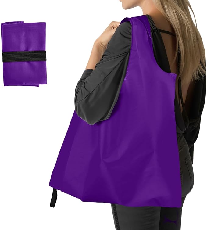 Washable Reusable Grocery Bags, Foldable Reusable Shopping Bags, Polyester Tote, Pocket Size Carrier