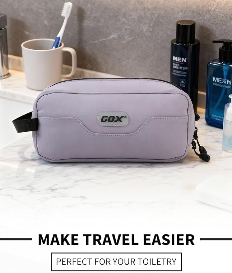 GOX Travel Toiletry Bag Dopp Kit Case for Men Multifunction Packing Organizer Pouch (Lavender purple)