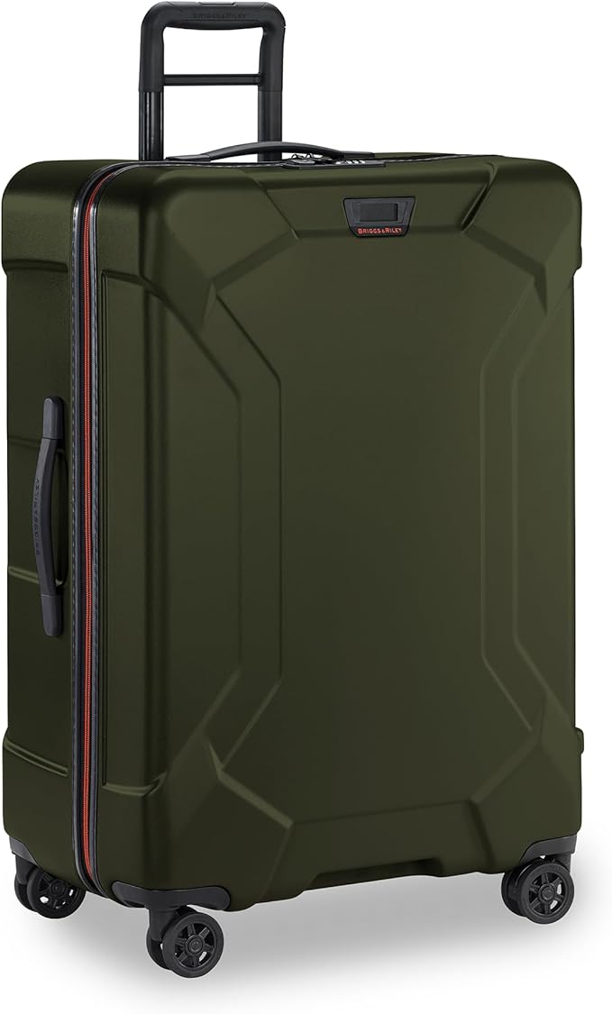 Briggs & Riley 30" Large Spinner - Checked Luggage for Travel, Suitcases with Wheels, Hardside Rolling Bag for Men & Women, Self-Repairing Zipper - Torq Collection, Hunter Green